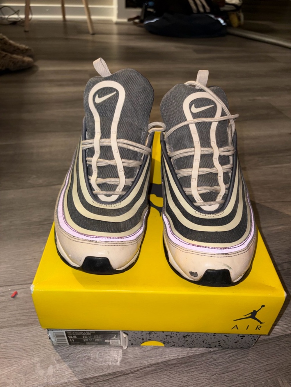 Nike Air Max 97 in Gray, Cream & Pink Iridescent